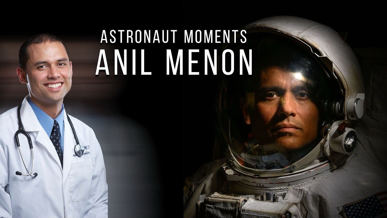 Astronaut Moments cover: an astronaut in a medical coat and a spacesuit